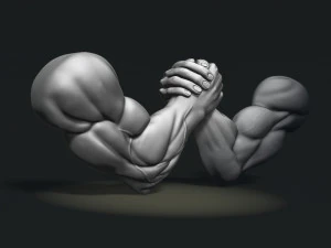 Arm Wrestling 3D Print Model