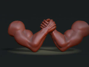 Arm Wrestling 3D Print Model