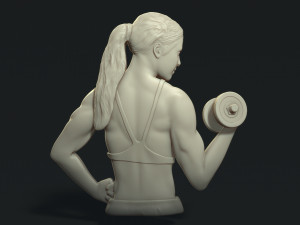 Female Bodybuilder Bas Relief Modelo de impresión 3D