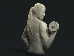 Female Bodybuilder Bas Relief Modelo de impresión 3D