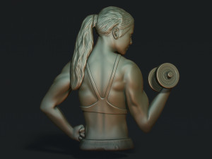 Female Bodybuilder Bas Relief Modelo de impresión 3D