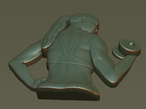 Female Bodybuilder Bas Relief Modelo de impresión 3D