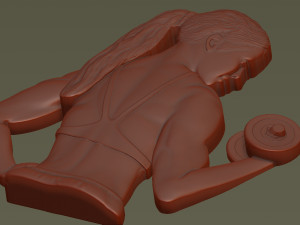 Female Bodybuilder Bas Relief Modelo de impresión 3D
