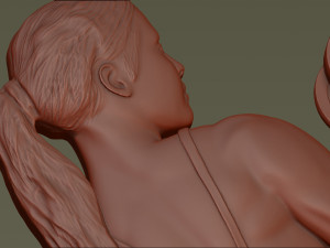 Female Bodybuilder Bas Relief Modelo de impresión 3D