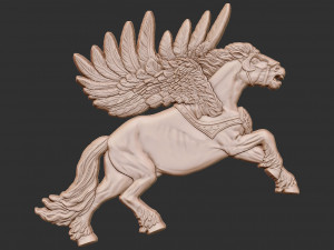 Pegasus bas relief 3D Print Model