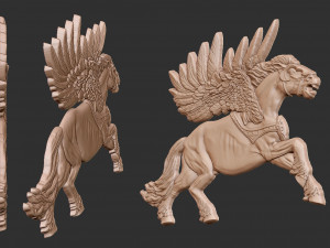Pegasus bas relief 3D Print Model