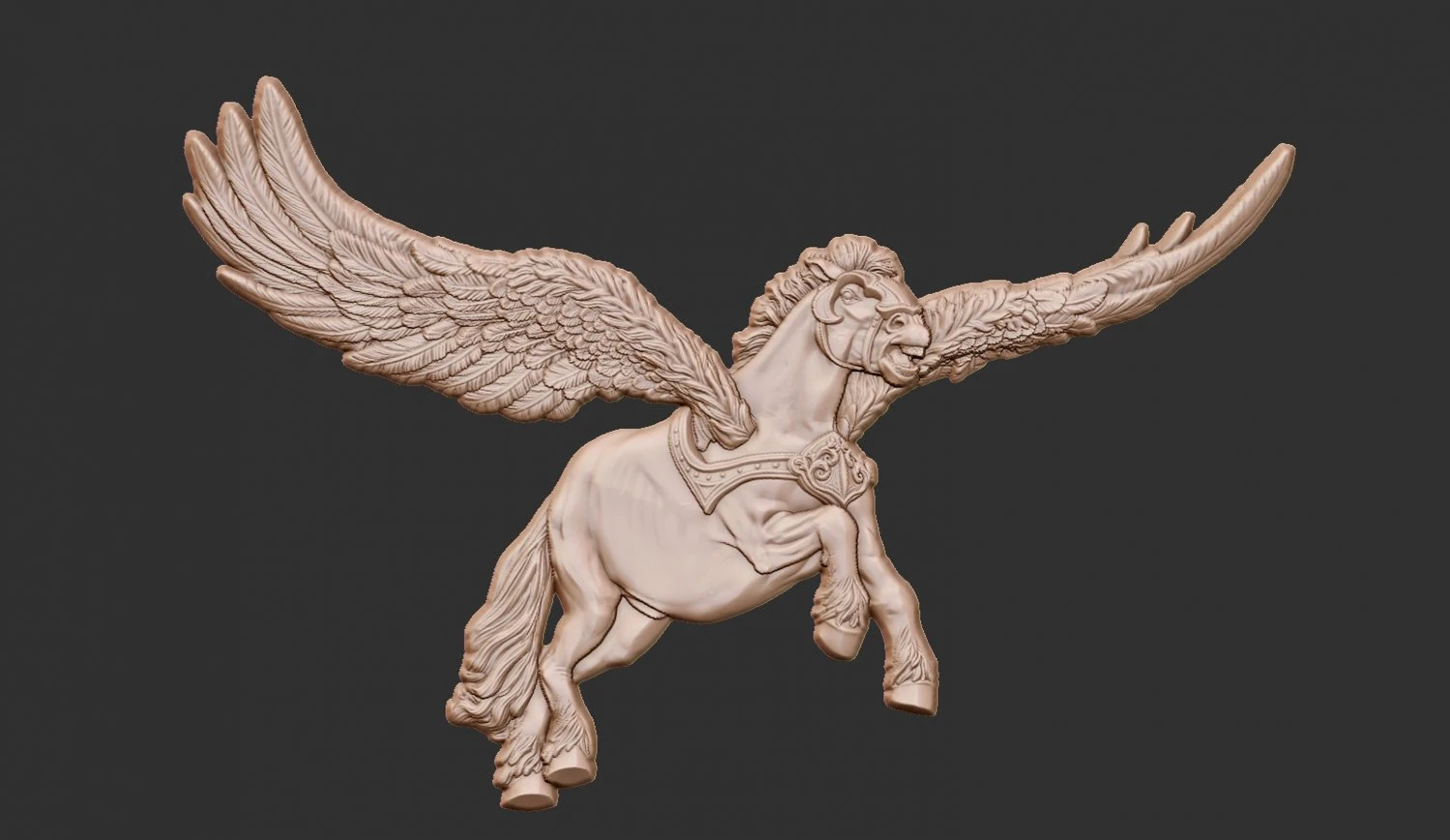 Пегас 3D Принт Модель .c4d .max .obj .3ds .fbx .stl .blend 