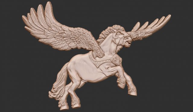 Pegasus Modelo de Impressão 3D .c4d .max .obj .3ds .fbx .stl .blend 