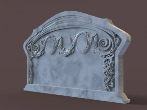 Family Memorial Tombstone for Cnc Engraving 3D Print Model