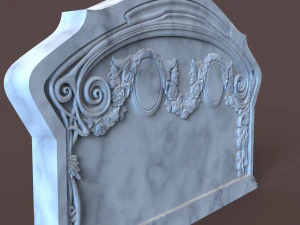 Family Memorial Tombstone for Cnc Engraving 3D Print Model