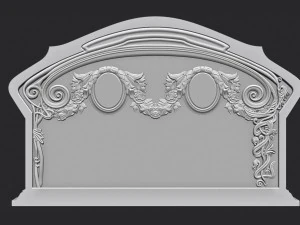 Family Memorial Tombstone for Cnc Engraving 3D Print Model