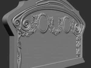 Family Memorial Tombstone for Cnc Engraving 3D Print Model