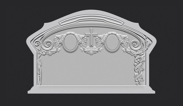 Family Memorial Tombstone for Cnc Engraving 3D-printmodel .c4d .max .obj .3ds .fbx .stl .blend 