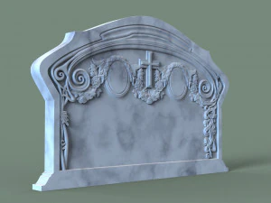 Family Memorial Tombstone for Cnc Engraving 3D Print Model