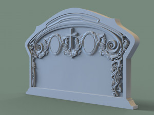 Family Memorial Tombstone for Cnc Engraving 3D-printmodel