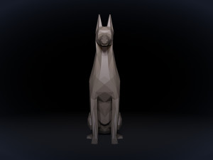 Doberman Pinscher Low Poly 3D-Modell