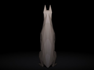 Doberman Pinscher Low Poly 3D-Modell