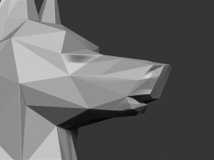 Doberman Pinscher Low Poly 3D-Modell