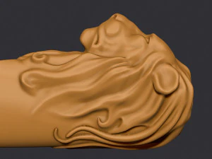 Lion Head Knife Handle 3D Print Model