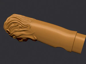 Lion Head Knife Handle 3D Print Model