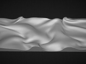 Drapery Wall Art Panel 3D Print Model