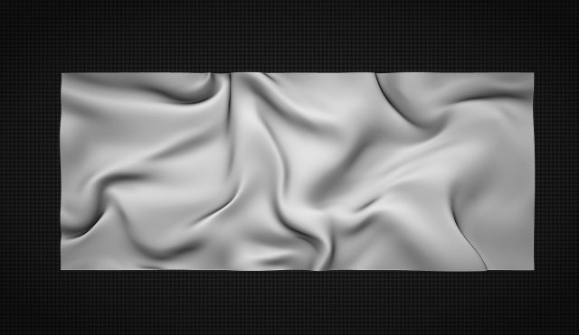 Drapery Wall Art Panel Modello di stampa 3D .c4d .max .obj .3ds .fbx .stl .blend