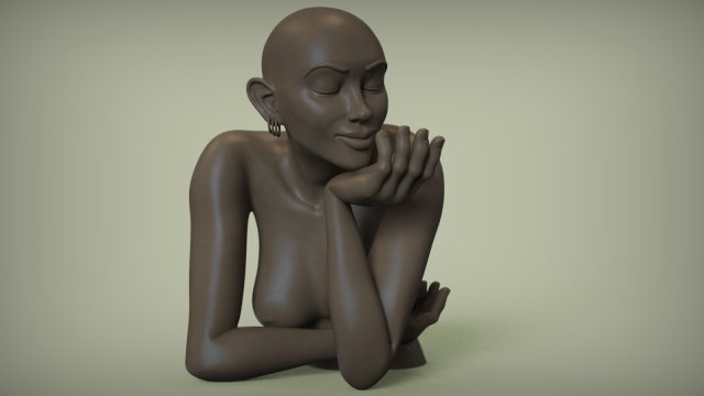 Woman sculpture 3D Принт Модель .c4d .max .obj .3ds .fbx .stl .blend 
