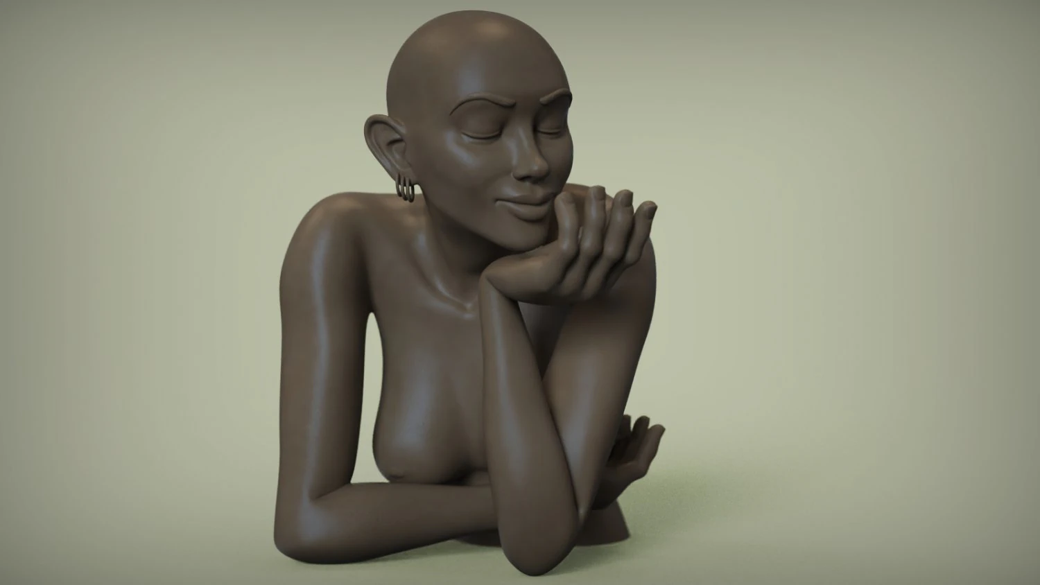 Woman sculpture 3D Print Model .c4d .max .obj .3ds .fbx .stl .blend