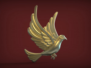 Dove bas-relief Modelo de impresión 3D