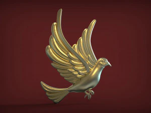 Dove bas-relief 3D Print Model