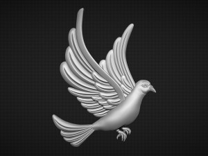 Dove bas-relief 3D प्रिंट मॉडल