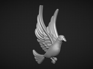 Dove bas-relief 3D प्रिंट मॉडल