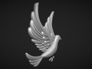 Dove bas-relief 3D प्रिंट मॉडल
