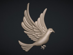 Dove bas-relief 3D प्रिंट मॉडल
