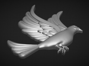 Dove bas-relief 3D प्रिंट मॉडल