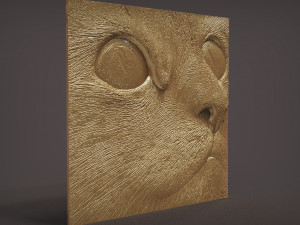 Cat head 3d tableau 3D प्रिंट मॉडल