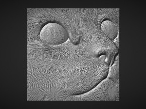 Cat head 3d tableau 3D प्रिंट मॉडल