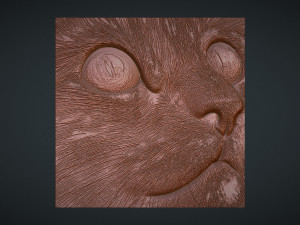 Cat head 3d tableau 3D प्रिंट मॉडल
