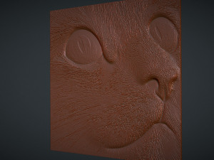 Cat head 3d tableau 3D प्रिंट मॉडल