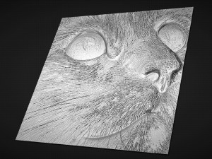 Cat head 3d tableau 3D प्रिंट मॉडल