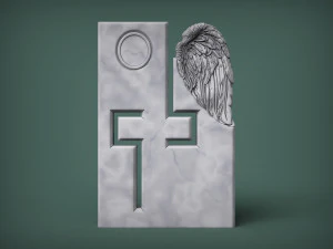 मेमोरियल टॉम्बस्टोन्स विंग 3D प्रिंट मॉडल