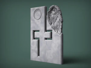 Memorial Tombstones wing 3D Print Model