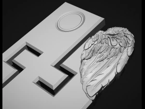 Memorial Tombstones wing 3D Print Model