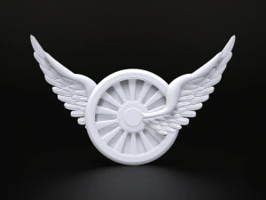 Winged Wheel 3D Print Model