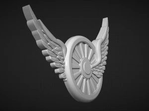 Winged Wheel 3D Print Model