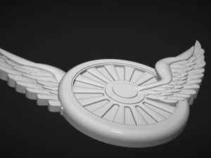 Winged Wheel 3D Print Model