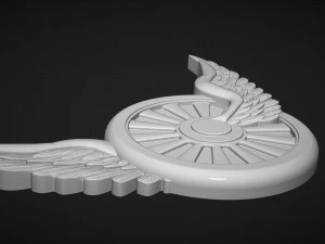 Winged Wheel 3D Print Model