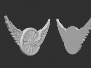 Winged Wheel 3D Print Model