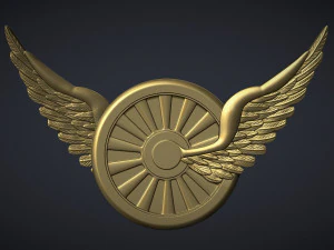 Winged Wheel 3D Print Model
