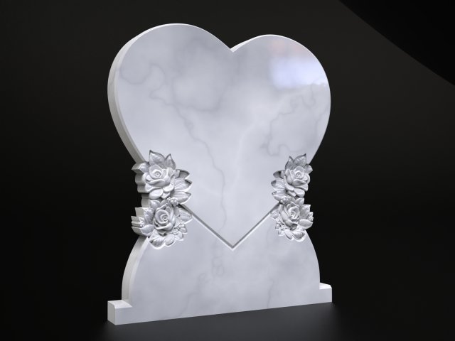 Heart Shaped Tombstone Modelo de impresión 3D .c4d .max .obj .3ds .fbx .stl .blend 
